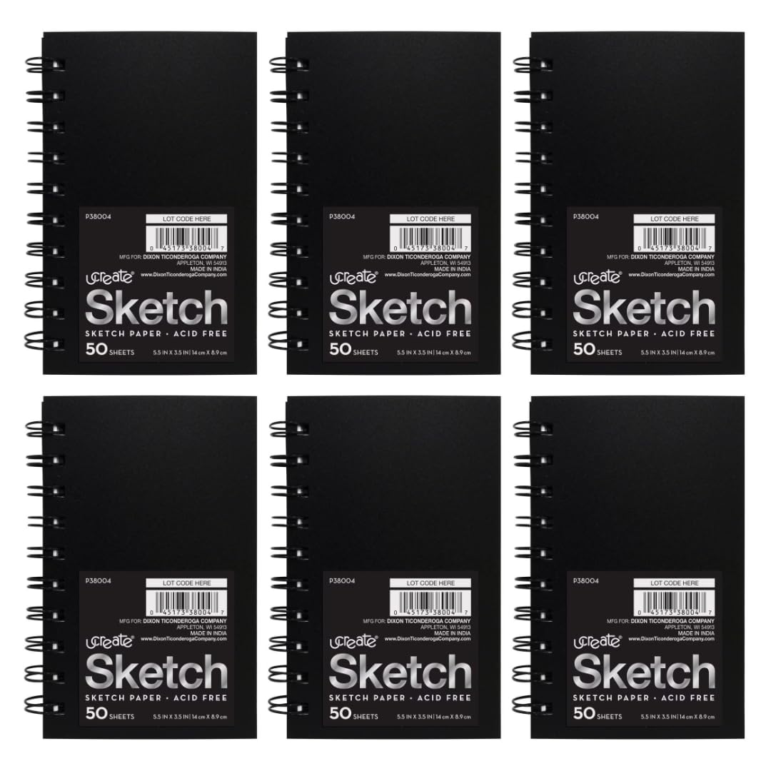 Amazon.com: UCreate Mini Poly Cover Sketch Book, Heavyweight, 5.5