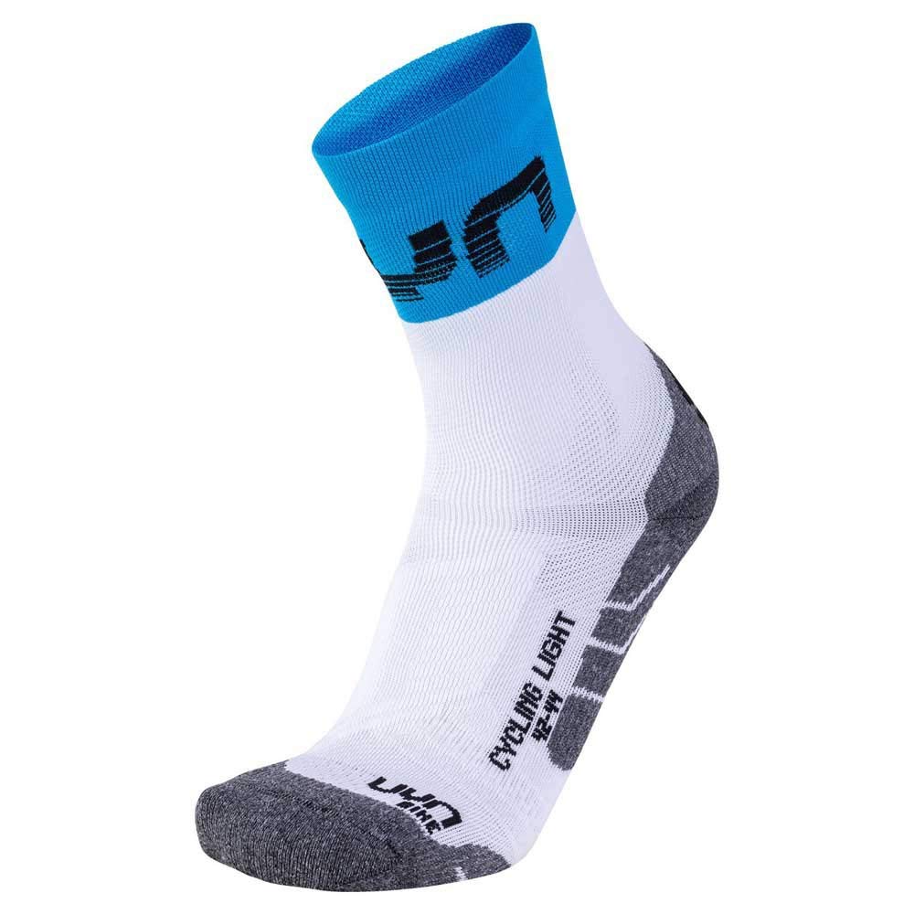 UYN Light Men's Cycling Socks - White/Indigo Bunting, 39/41