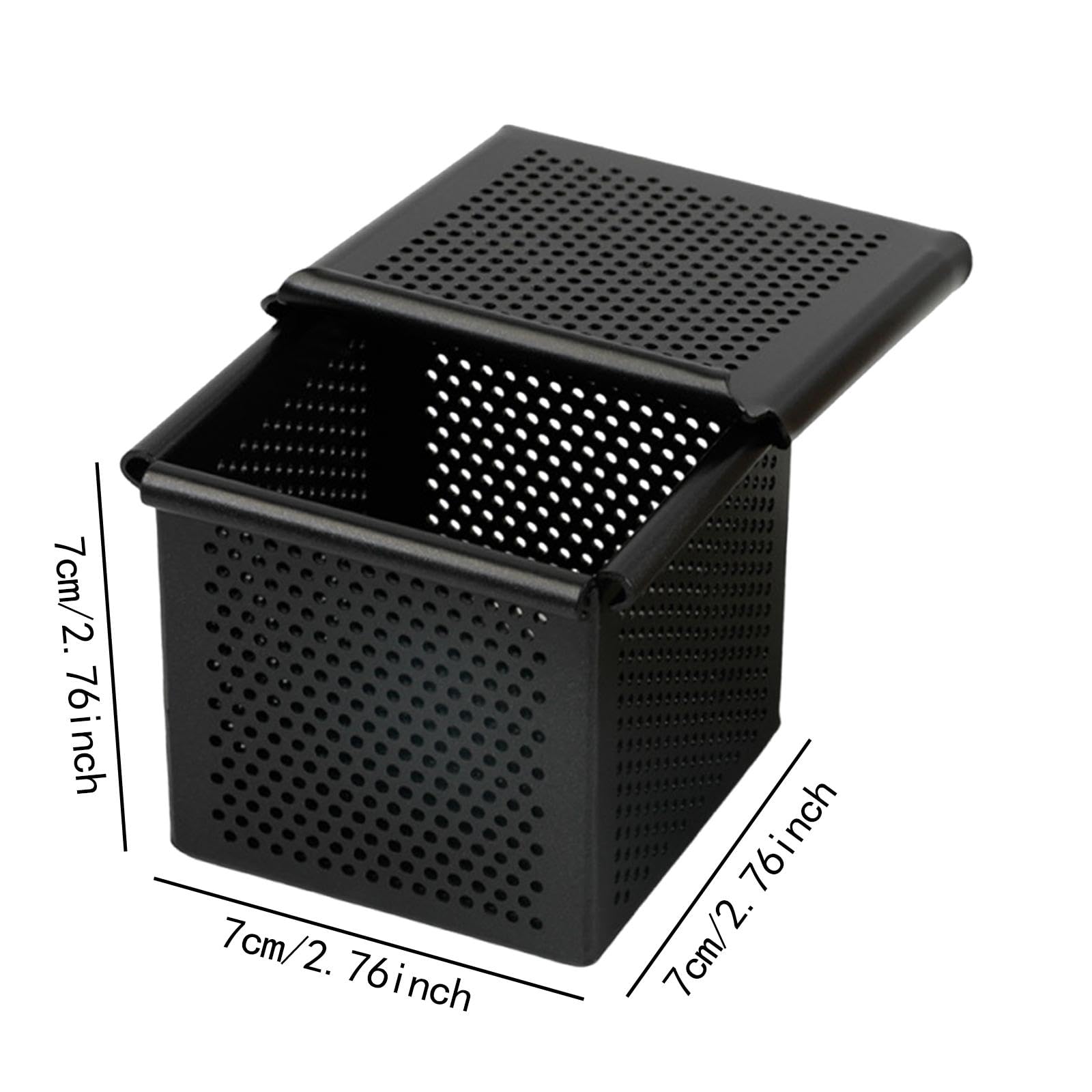 F Fityle Molde, molde para postre, bandeja cuadrada para horno, bandeja para asar, resistente multiusos para hornear, para hojaldre, para hacer, 7cmx7cmx7cm