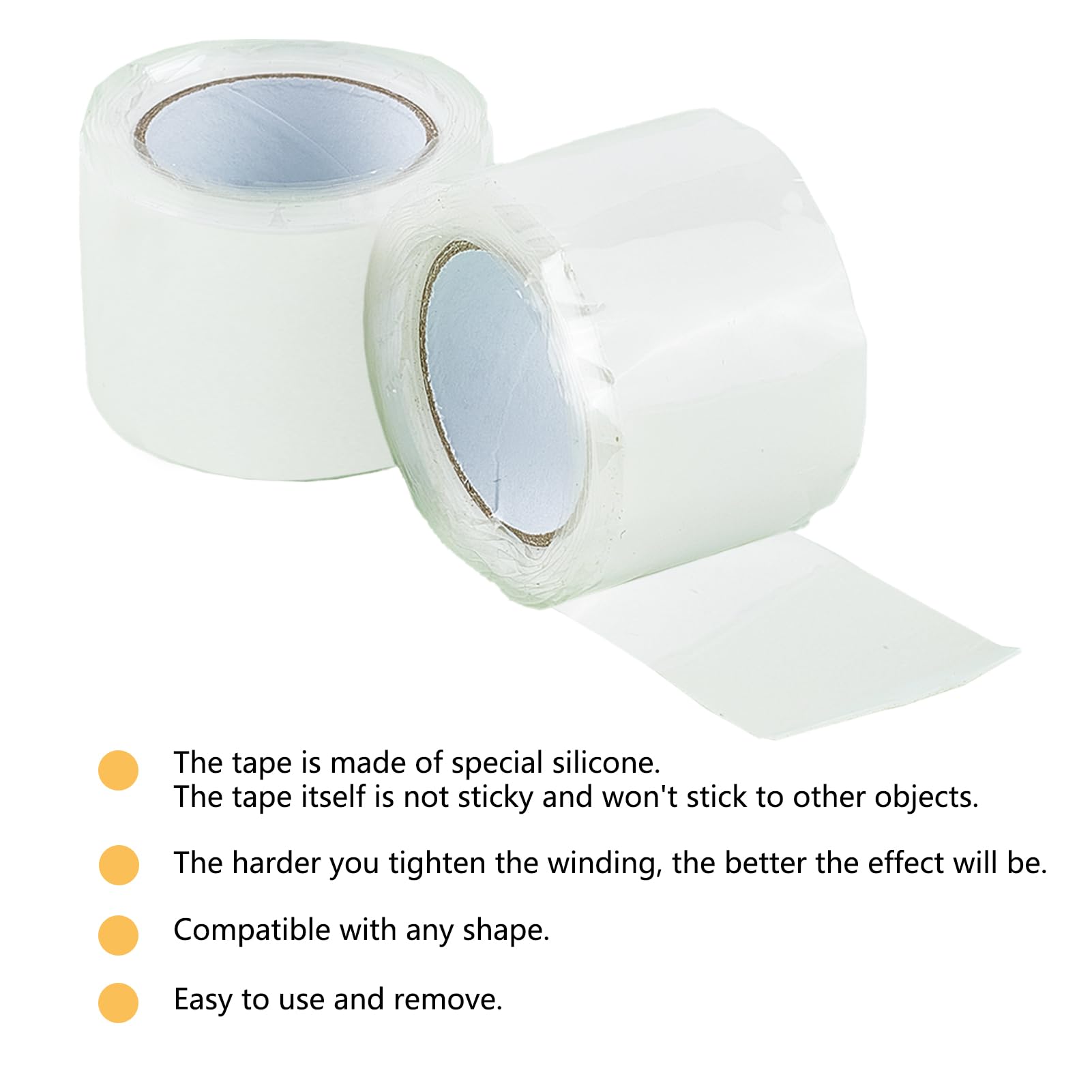 NICENEEDED 2 Rollo de Cinta para Envolver Bocados de Caballo, Protector de Silicona para Bocados de Caballo, Cinta Protectora Elástica para el Cuidado de la Broca del Caballo