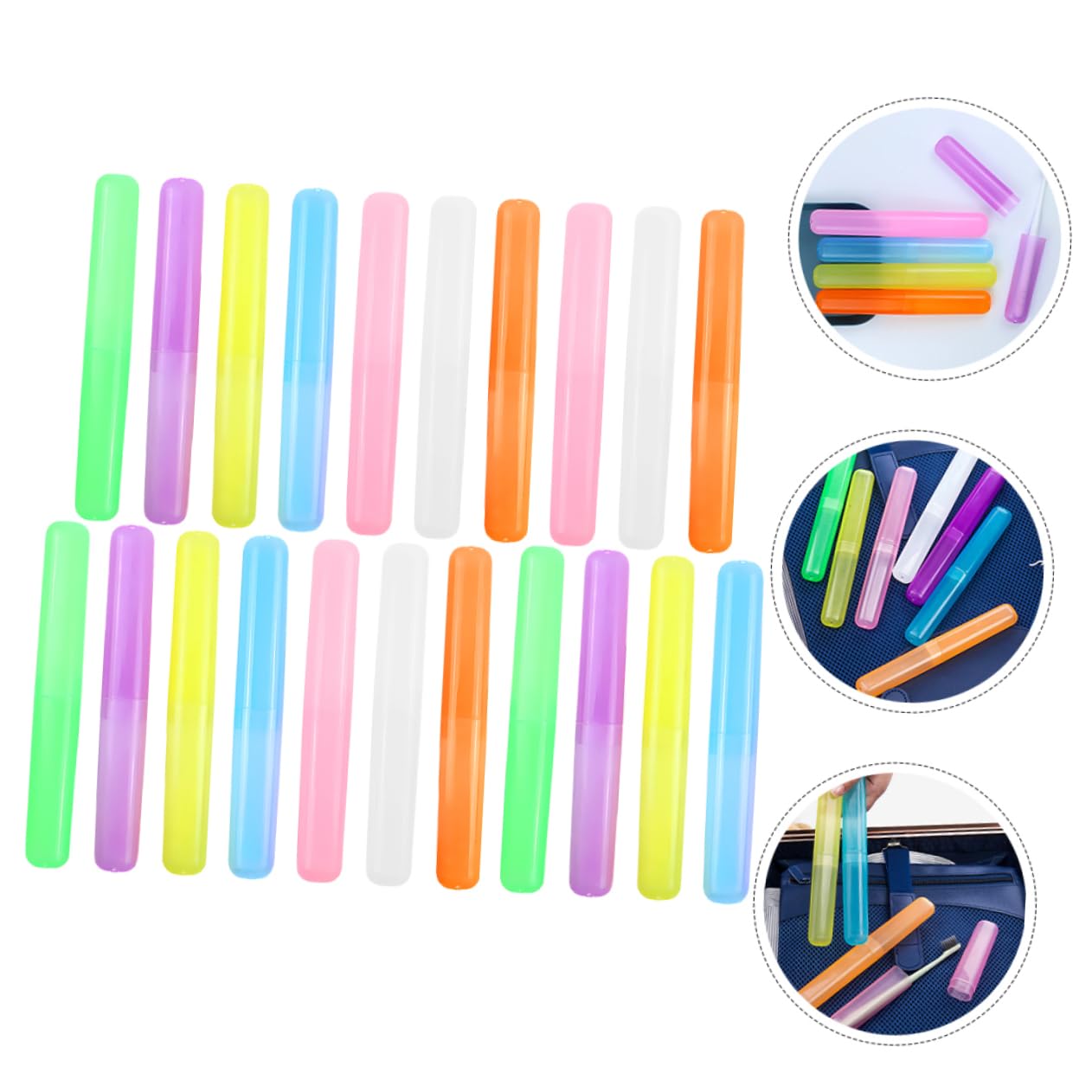 MAGICLULU 4 Set Custodia Per Spazzolino Color Caramello Portaspazzolini Custodia Da Viaggio Porta Spazzolini Coperture Per Spazzolini Da Denti Porta Dentifricio Pp 21 Pezzi * 4