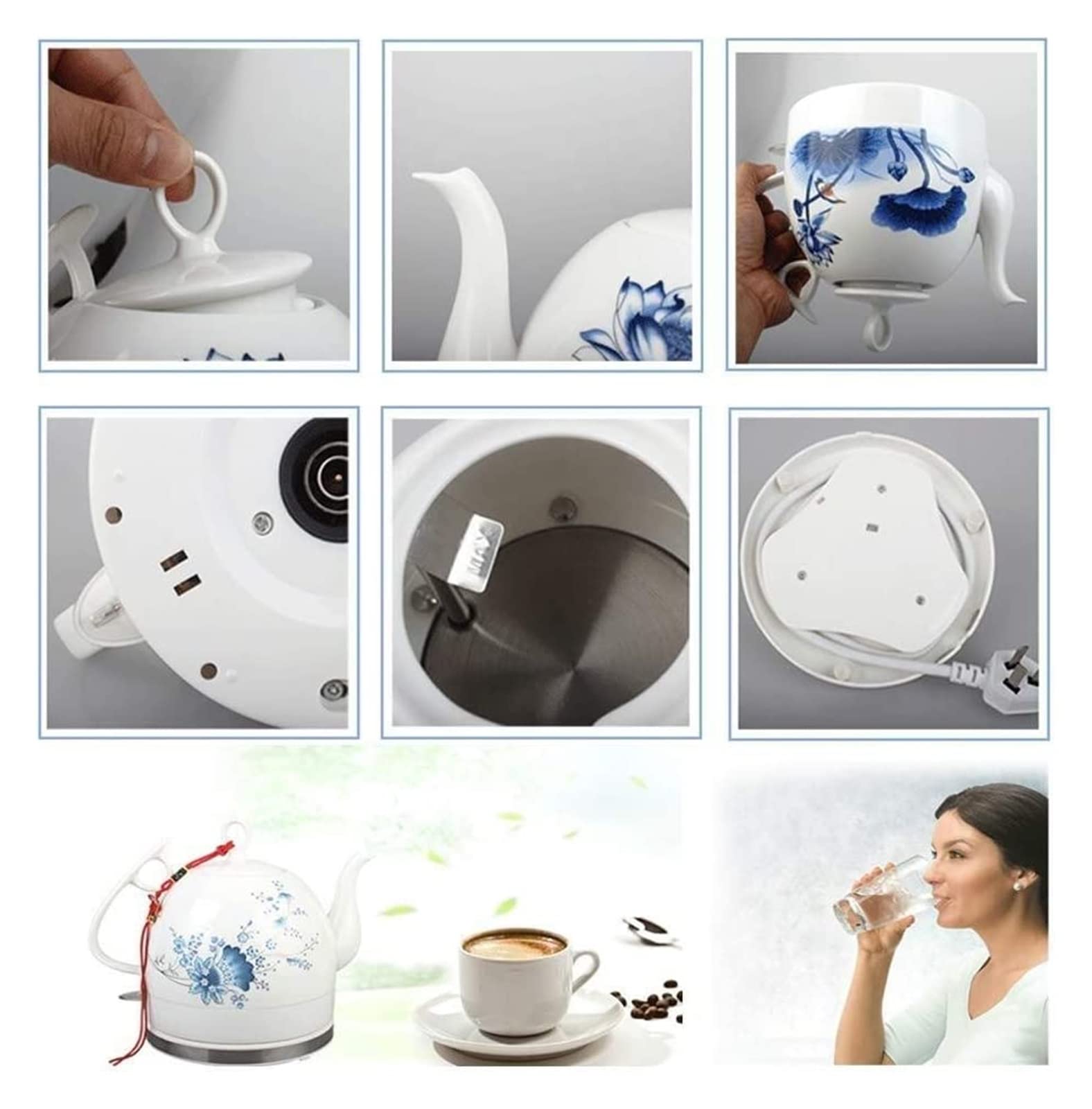 Hervidor eléctrico de café de preparación rápida, hervidor de agua con silbato, autoapagado, autoprotección en seco antiquemaduras, termo de temperatura constante The New