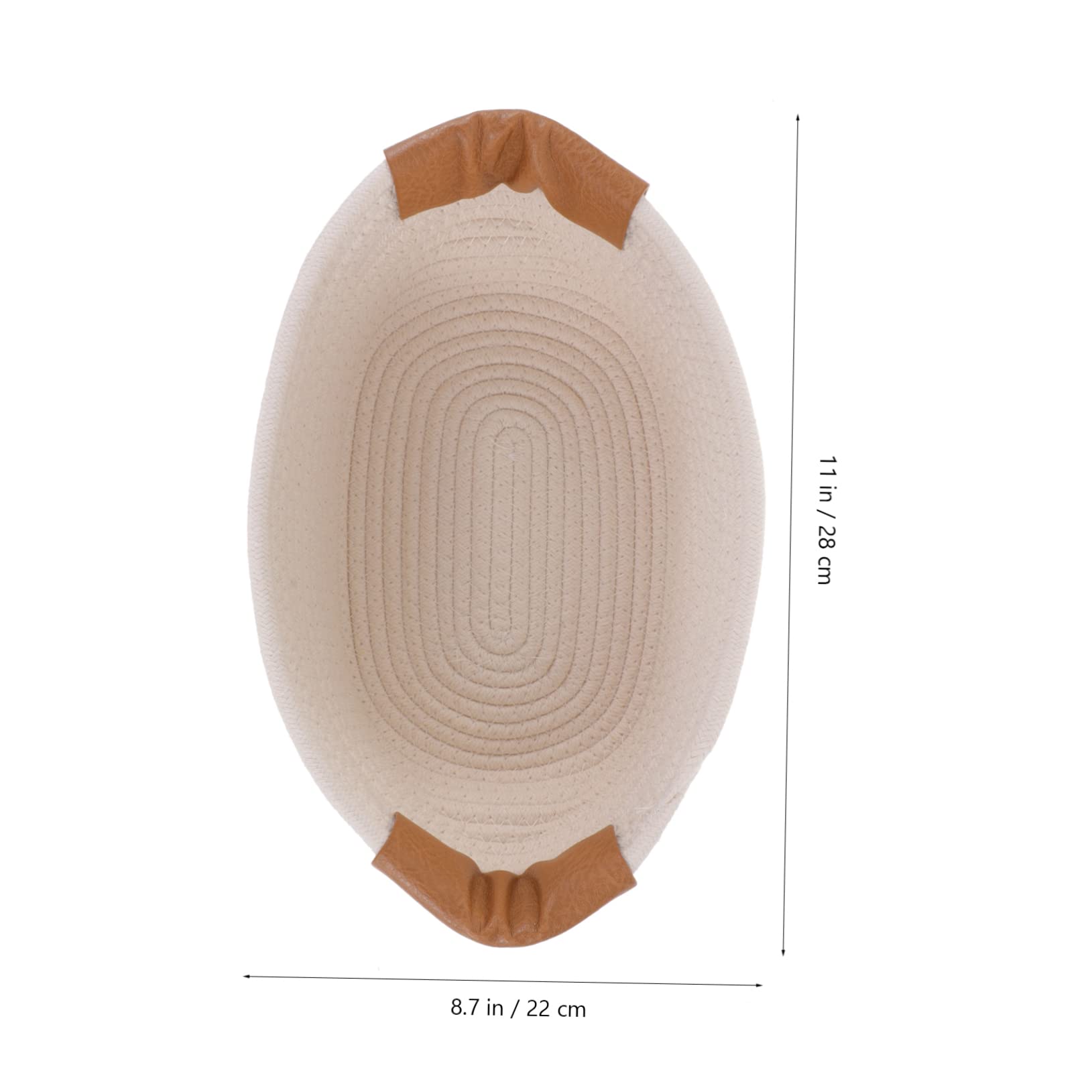 Happyyami Woven Rope Storage Basket for Organizing Design with Handles for Bathroom Bedroom Living Room and Storage Small Decor