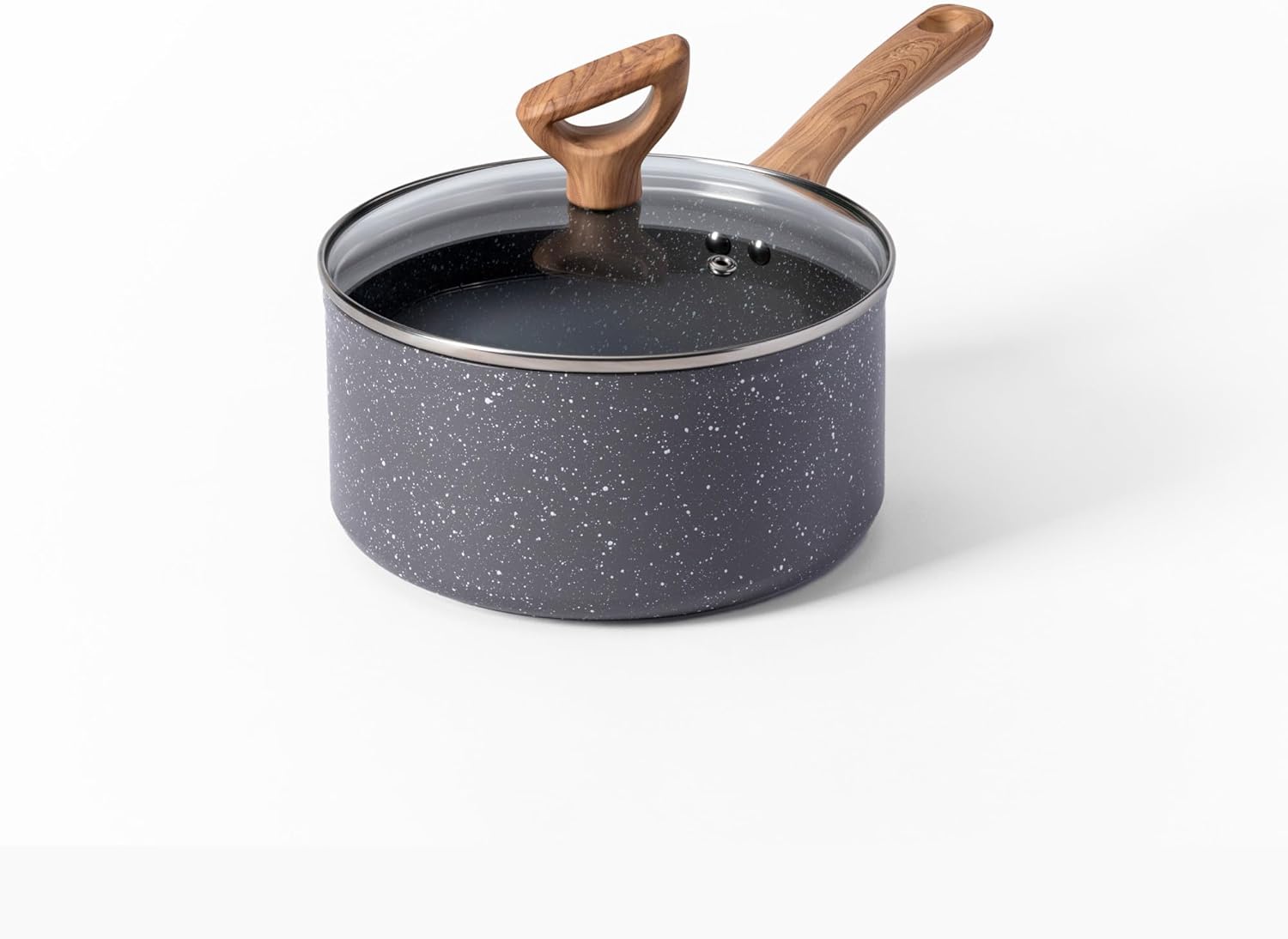 T-Fal Revive Ceramic Nonstick Sauce Pan with Lid, 3 Qt, Oven Safe to 350°F Cookware,with Stay-Cool Handle, Stone Grey