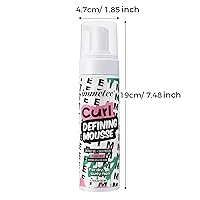 Vista 9 de immetee Mousse de pelo rizado, aceite de coco y proteína de seda para el control del encrespamiento, espuma de peinado extra para el bloqueo