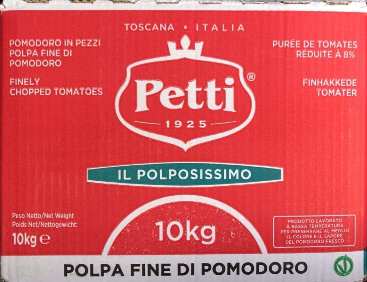 Italian Gourmet Polpa finissima di pomodoro Food Service Profi-Dose 2 x 5kg | Fruchtfleisch fein passiert; gusto ricco pronto su sughi, pizza, ricette, Gesamtnettogewicht 10 kg + Kostenlos Polpa 400g