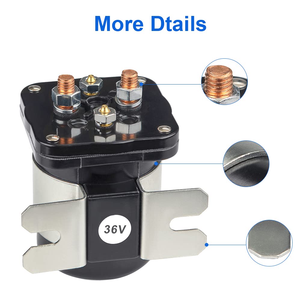 VANJING Compatible with 36V 4 Terminal Solenoid E-Z-GO Club Car DS Columbia Yamaha Electric Replacement for 20468G1
