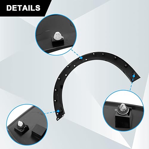Miniatura 2 de Moldura de arco de rueda delantera del lado del conductor compatible con Mazda CX-3 2016 2017 2018 2019 2020 2021 2022# MA1290104 D10E51W30C