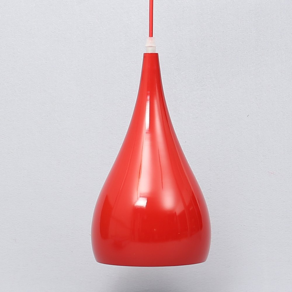 Chrasy Pendant Light Modern Design Ceiling Lighting E27 Base Fixture 1-Light, AC 100-240V White Metal Baking Finish 6 Colors (red)