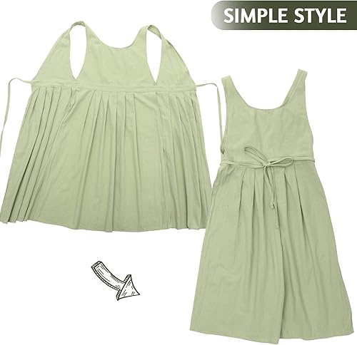 Miniatura 6 de Delantal de cocina, delantal verde, delantal para hornear, delantal, cafetería, tienda, delantal de jardinería, delantal de tienda para mujeres y