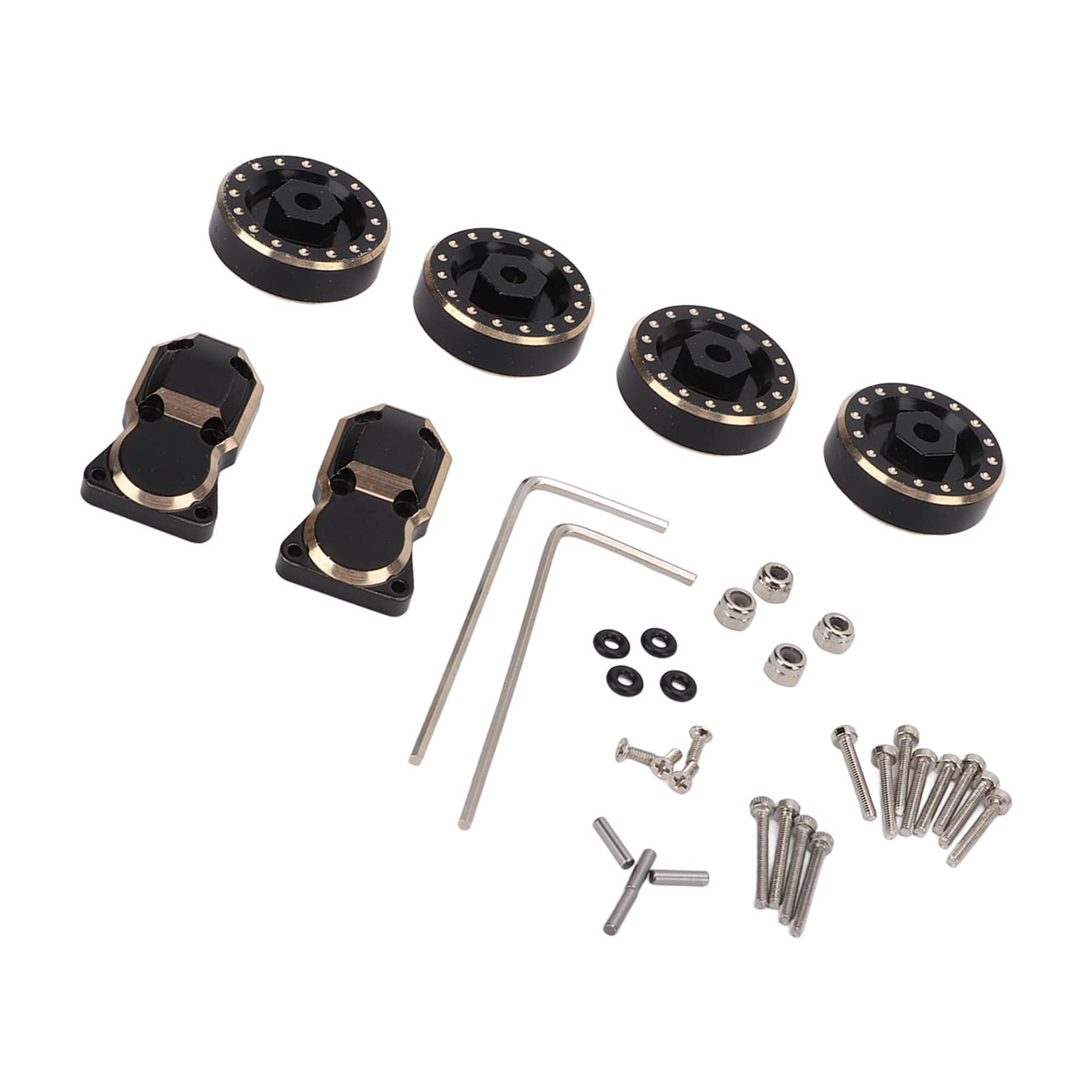 Część zamienna zestawu osłon z mosiądzu przeciwwagi koła RC do pojazdu zdalnego sterowania Axial SCX24 1/24