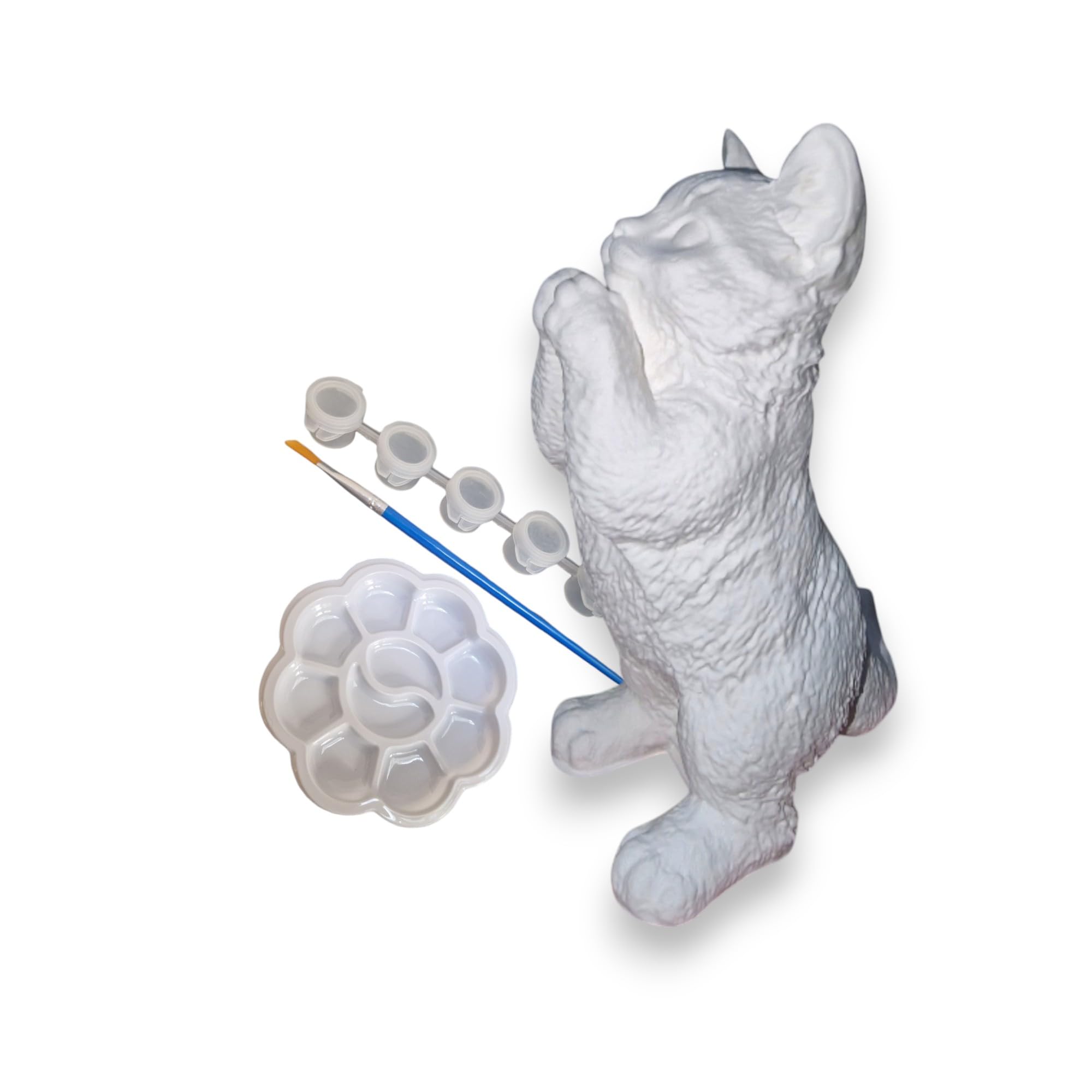Paint Your Own Pottery Cat Statue Kit, 5.4cm x 12cm cm, 4 Colours with Brush, Plaster of Paris Craft Set,Ready to Paint Pottery, Cats Gifts, Pottery Activity, Handmade, Cute Cat Figurine