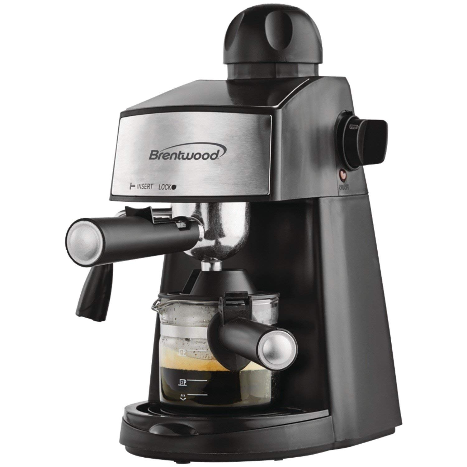 Amazon.com: Brentwood GA-125 - Cafetera de café y capuchino, color negro  (renovado) : Hogar y Cocina