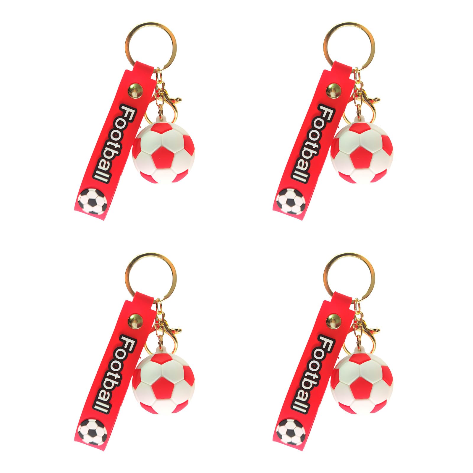 OSNIYAW Shape Keychain Set of 4 Ideal for Party Decor Sports Enthusiasts Football Keyring
