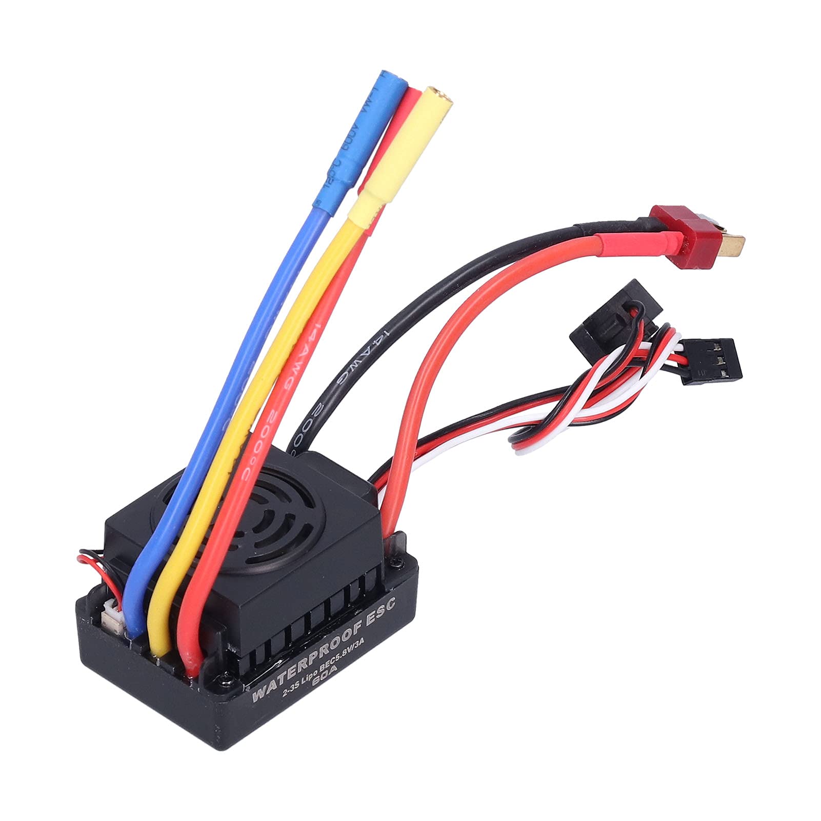 KIMISS Motore Brushless Ed Esc Brushless Esc Plastica 60A Rc Regolatore di velocità Elettronico Senza Spazzole Esc per 1/10 Auto Telecomandata