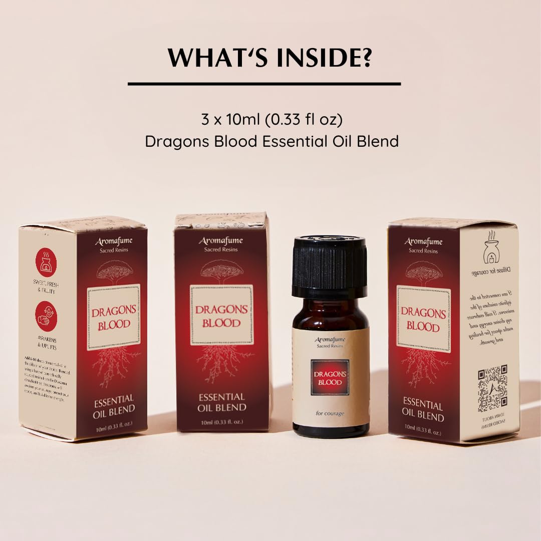 Dragon's Blood Resin Diffuser Blend with Socotra Resin, 3x10ml