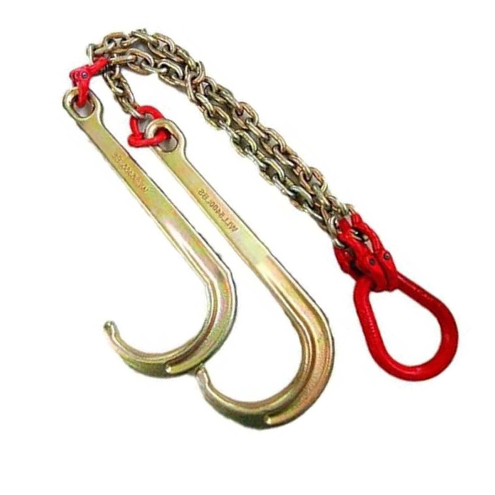 GUODDM Obstacle car J Tow Hook, Tow Hook, Trailer Hook J Type Hanging Chain Hook Accessories, Transport Tow Chain J Hook Long Shank, Hanging Trailer Hook Breakdown car(4T)