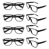 8/24 Pack Neon Kids NO Lens Pretend Frame Glasses, Colorful Costume Glasses for Boys Girls Birthday Party Favors