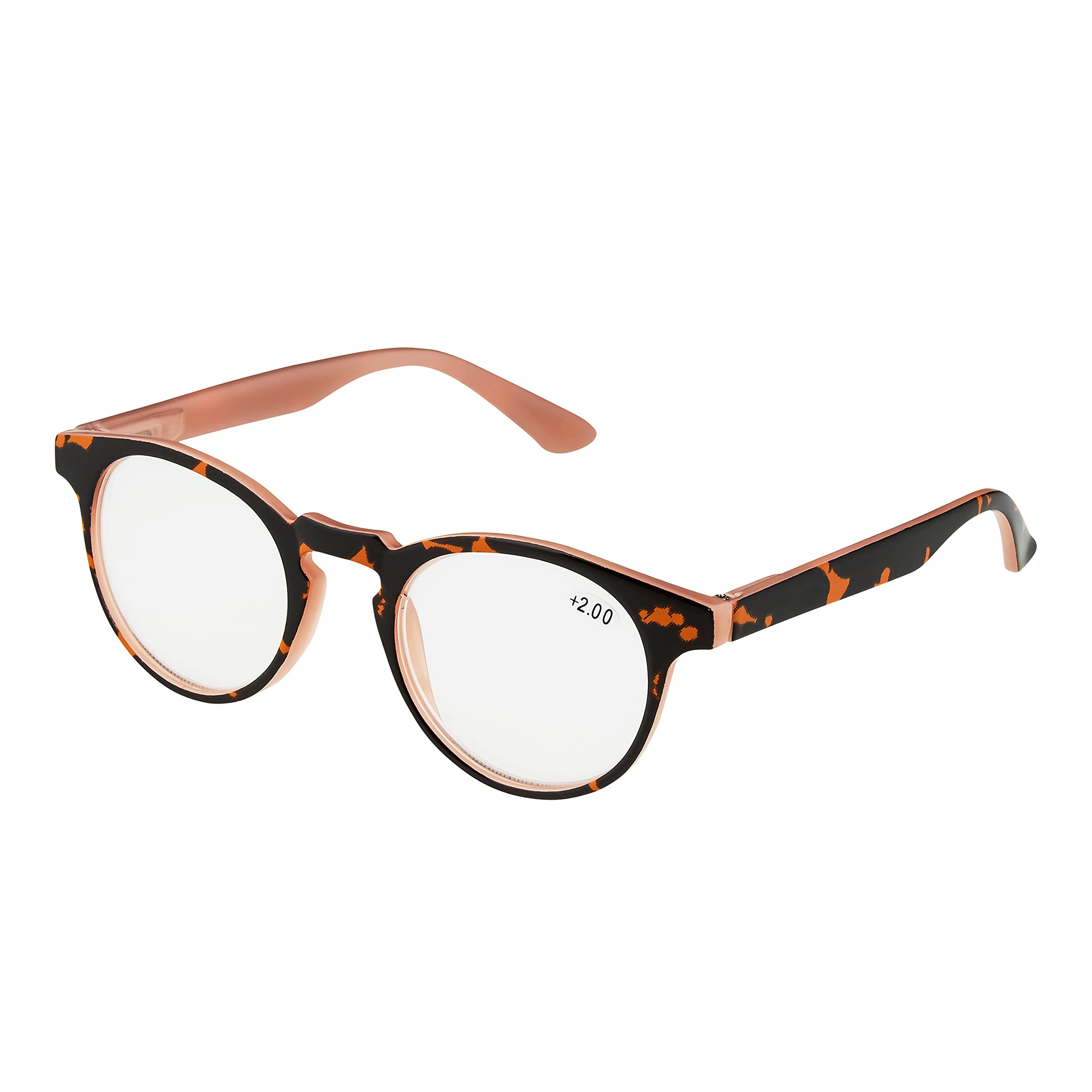 Ultrabyeasypeasystore Unisex Pink Blush Ultra +3.50 Diopter Adults Reading Glasses Mens Womens Non Prescription Eyewear Framed Eyewear Transparent Glasses Foldable Eye Glasses Non Prescription Diopter Comfortable Eye