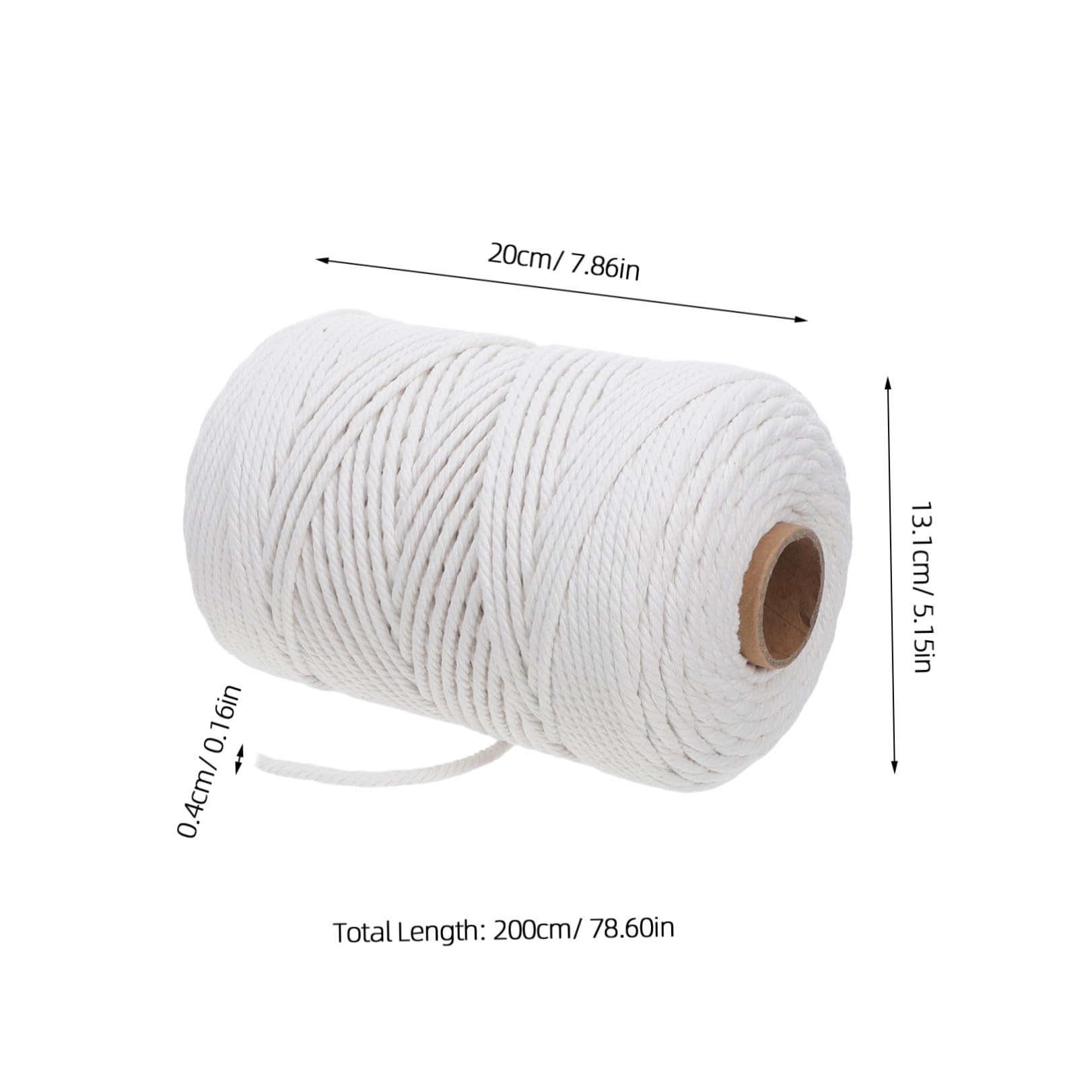 TEHAUX Cordón Decorativo de Cuerda de Algodón Beige Trenzado para Manualidades Cuerda Artesanal Profesional Gruesa para Proyectos Bohemios y Decoración del Hogar