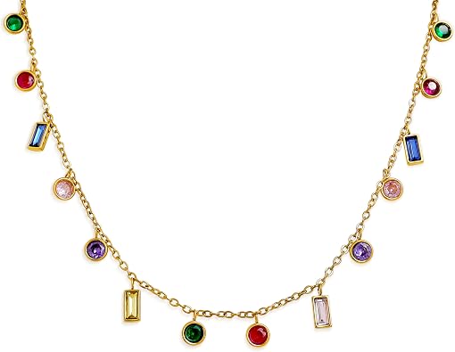 Jean Beau Gold Heart Pearl Charm Choker Necklace for Woman, Boho Birthstone Natural Stone Necklaces Wedding Prom Fashion Jewelry Gift