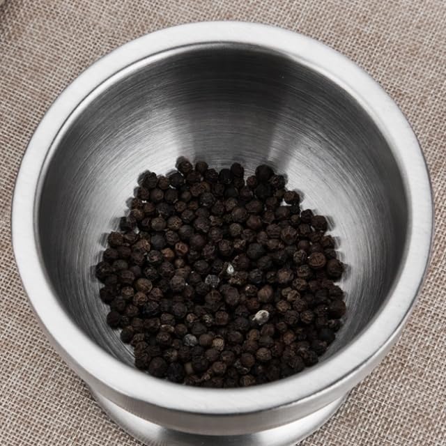 Pestle and Mortar Stainless Steel Mortar Pestle Garlic Pounder Spice Mill Pharmacy Herbs Bowl