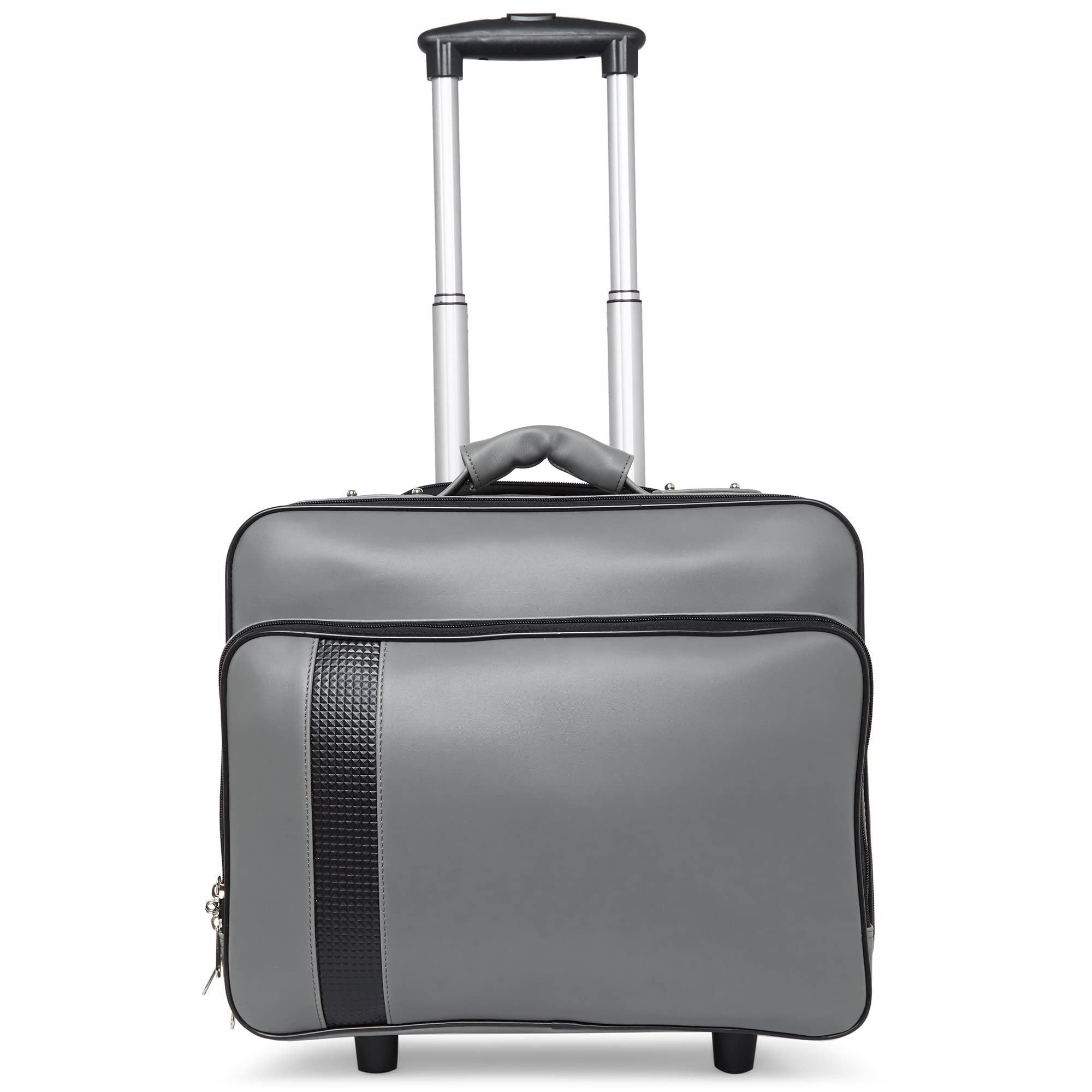 MBOSS Luxury Luggage Faux Leather Hardsided Suitcase 2 Wheel Trolley Bag Travel Laptop Roller Case -(38 cm) (Grey_L) (B0B1F1F61V) Amazon Price History, Amazon Price Tracker