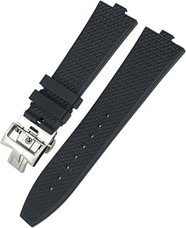 24mm*7mm Fluoro Rubber Watchbands Fit For Vacheron Constantin 5500V 4500V 7900 Black Blue Watch Men Waterproof Quick Release Strap