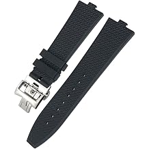 24mm*7mm Fluoro Rubber Watchbands Fit For Vacheron Constantin 5500V 4500V 7900 Black Blue Watch Men Waterproof Quick Release Strap