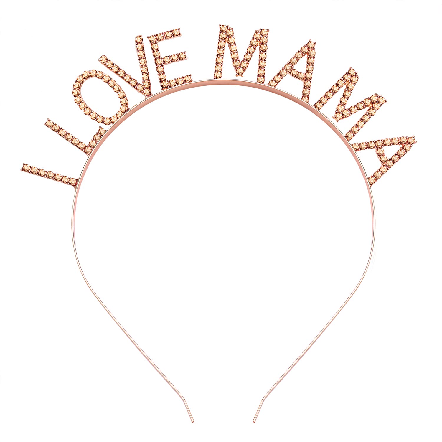 Rhinestone I LOVE MAMA Headband Crystal Mother’s Day Hairbands I LOVE MAMA Letter Tiara Hair Hoop for Women Mom Birthday Gift Party Decoration