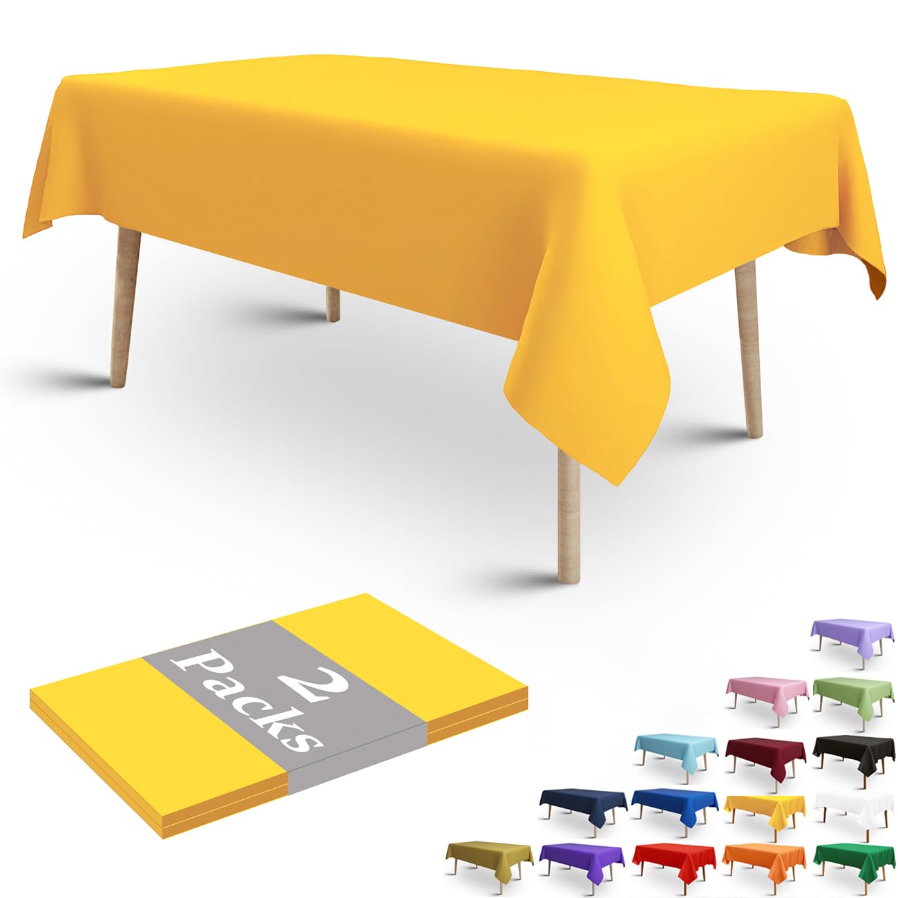 FULDGAENR Einweg-Tischdecken Aus Kunststoff, Salbeigrün, 137x274 Cm – 3 Stück Für Partys & Events