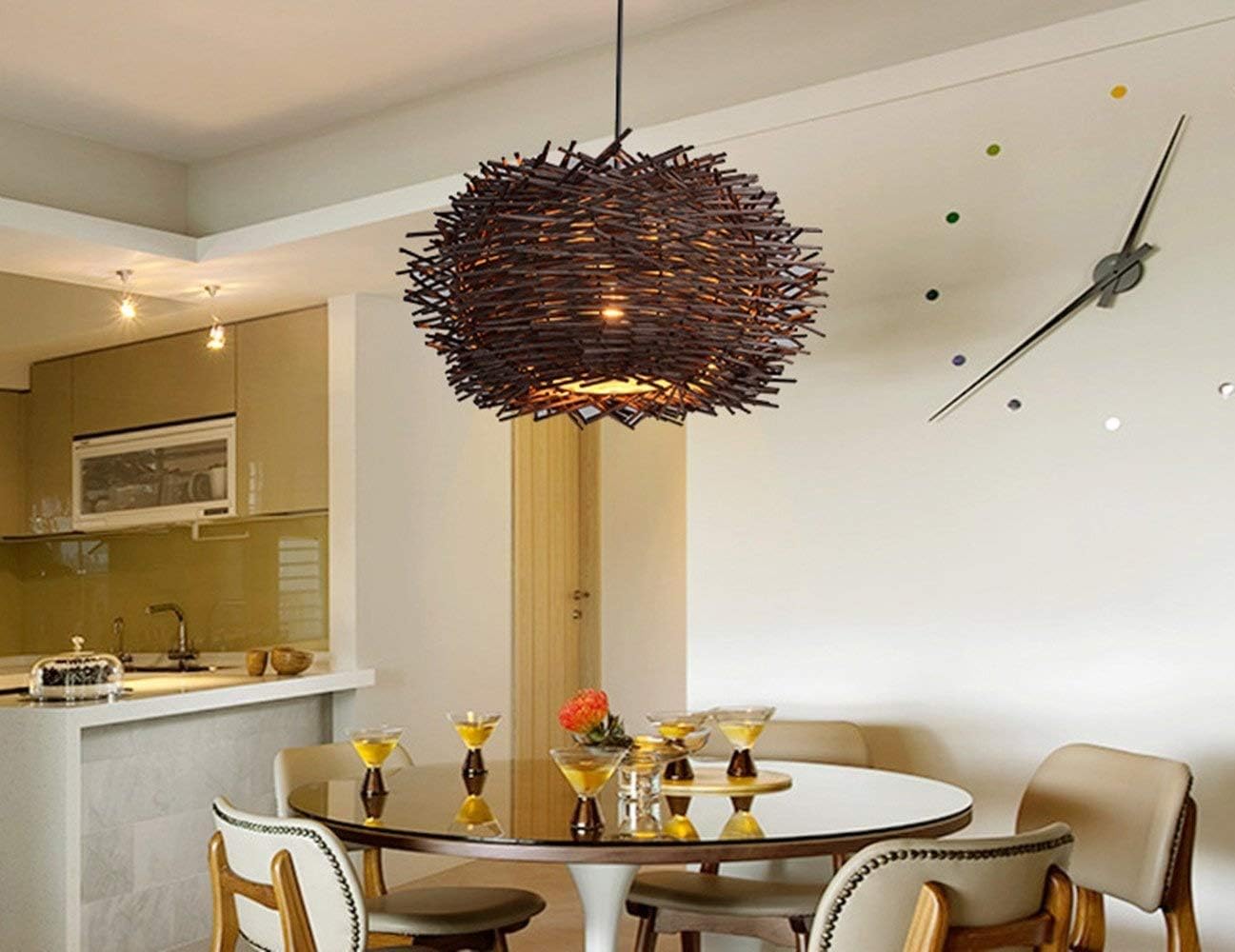 Creative Grass Rattan Light E27 Lampshade Restaurant Balcony Aisle Lighting for Bar Restaurant Flush Mount Light