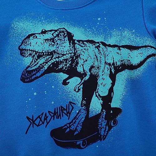 Image of HILEELANG Toddler Boy Sweatshirts Crewneck Long Sleeve Pullover Cotton Graphic Christmas Clothing
