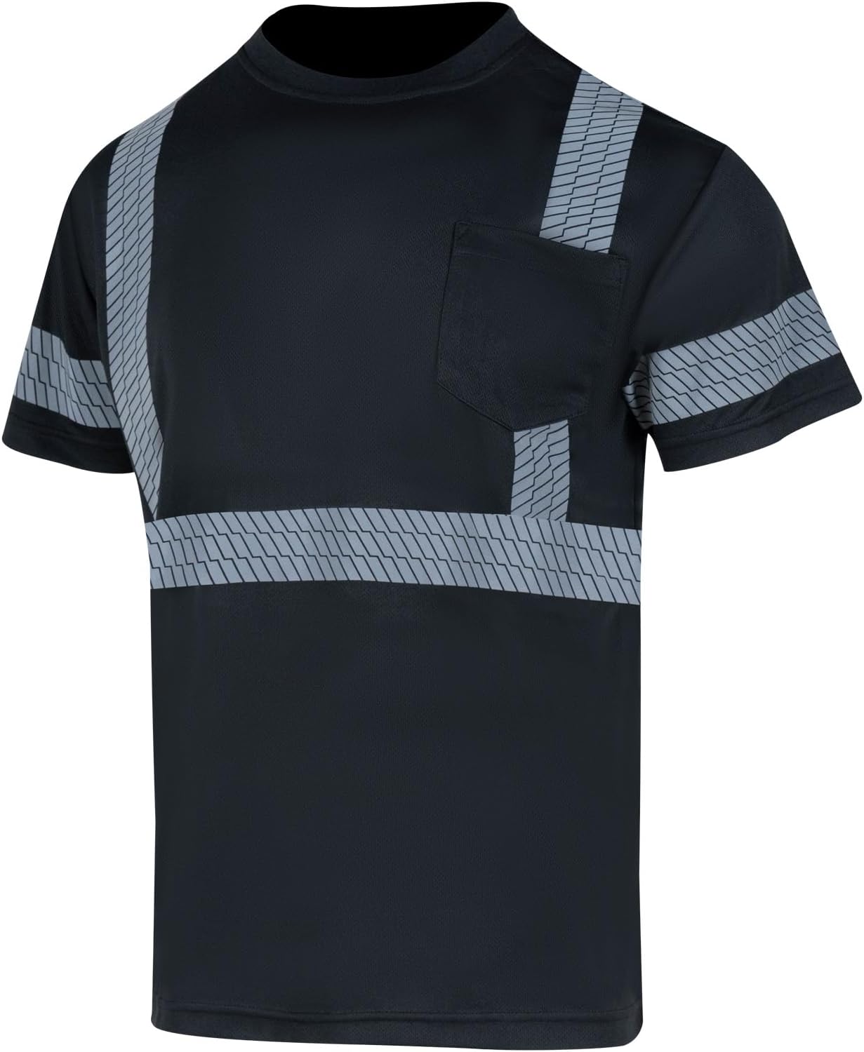 High Visibility Short Sleeve T-Shirts with Reflective Strips and Men ANSI Class 3 Hi Vis Construction Work Shirts