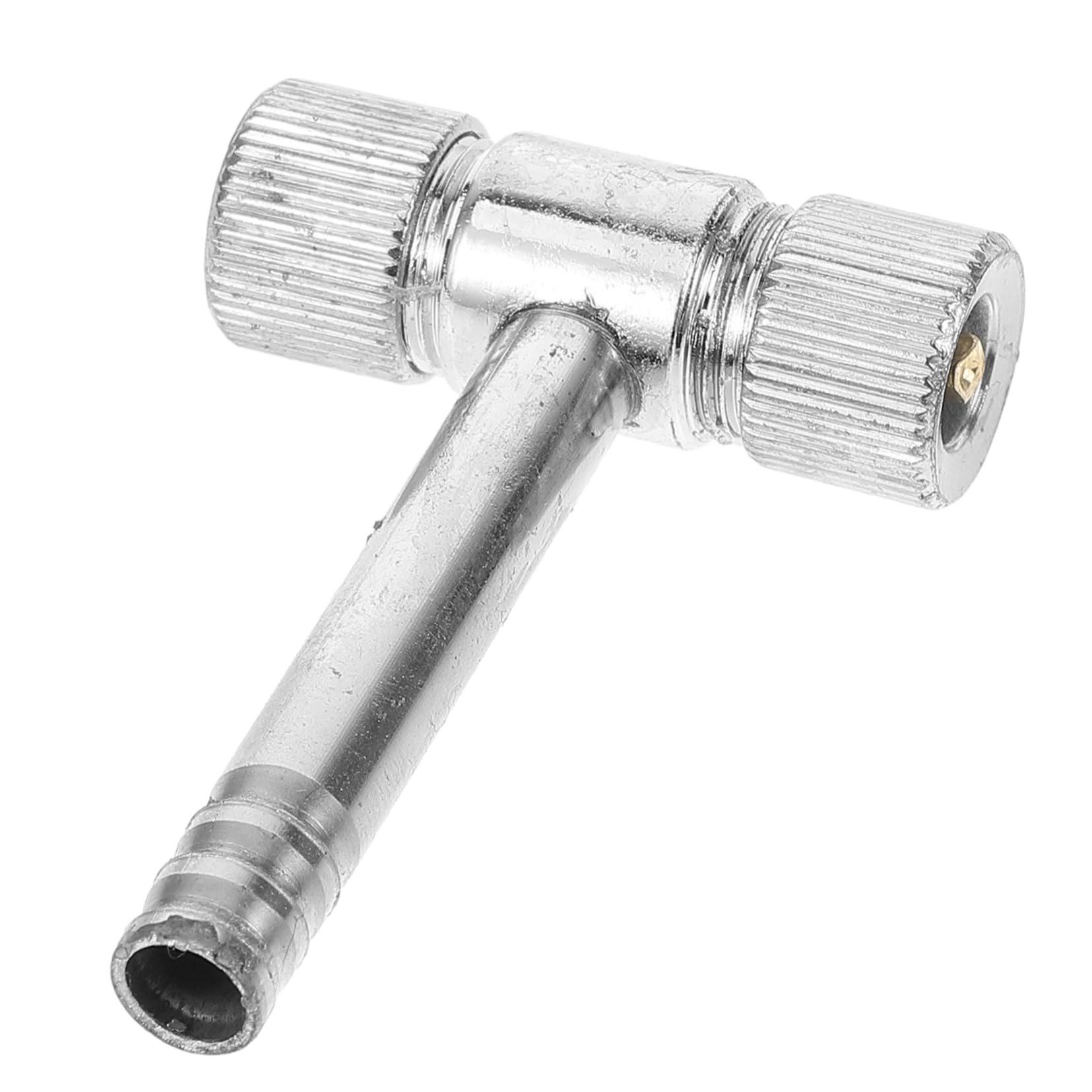 Hemobllo T-Shaped Inflator Double Head Tire Chuck Air Compressor Tire Inflator Quick Connect Motorcycle and Electric Bike Inflation Tool
