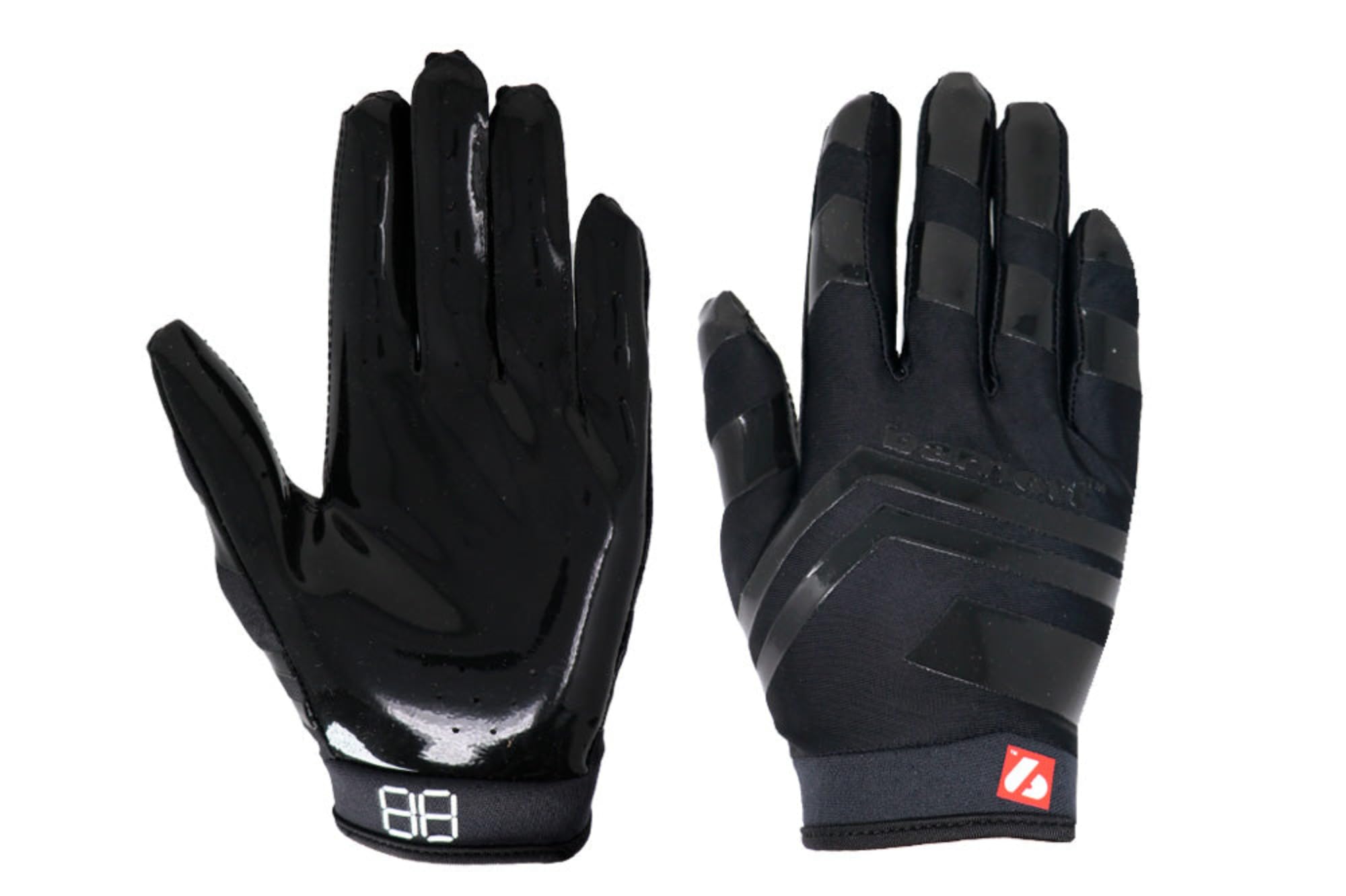 BARNETT FRG-03 Gants de Football américain de Pro Receveur, RE,DB,RB, Noir