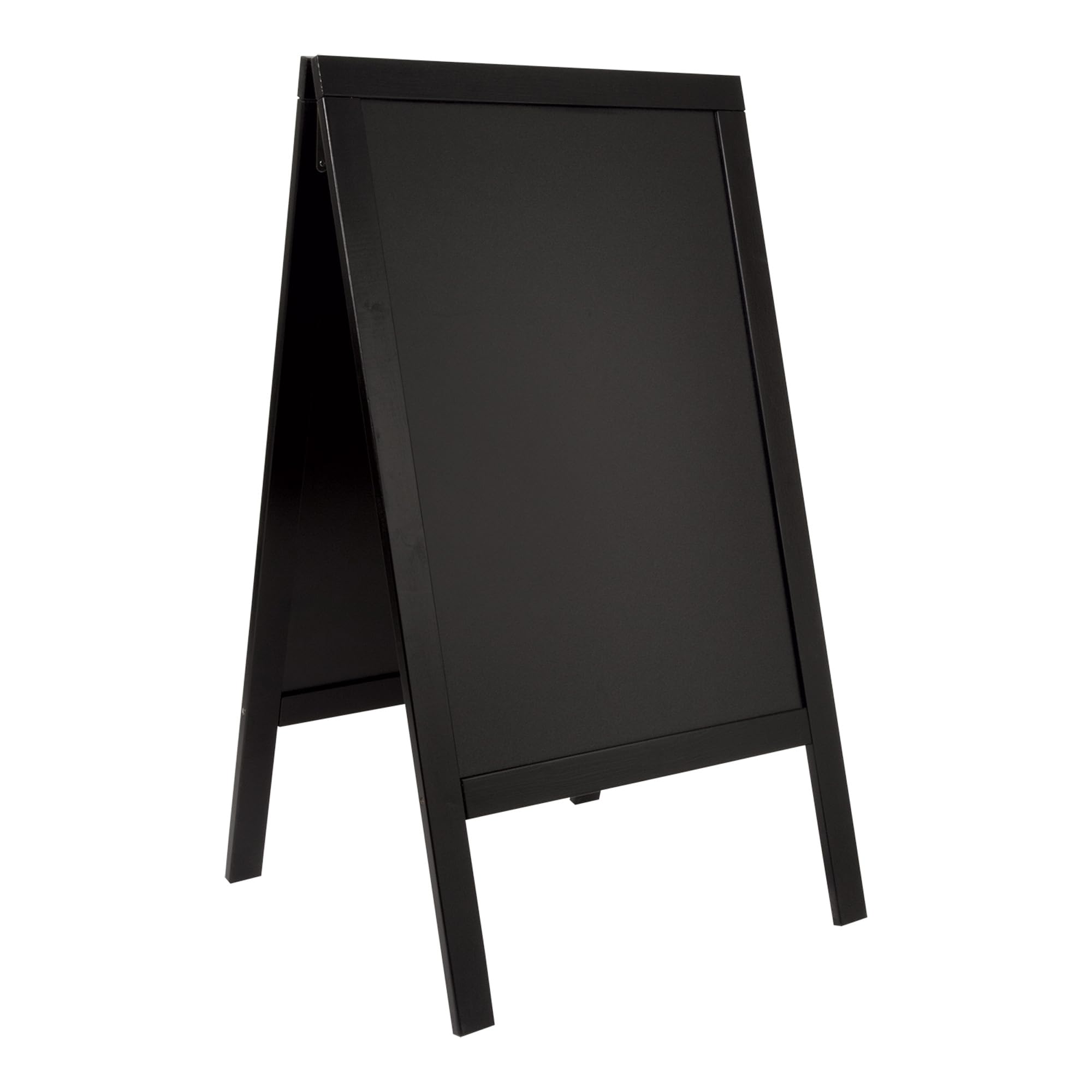 Deflecto Double-Sided Pavement A-Frame Chalkboard, Freestanding Blackboard Display for Outdoor Cafés, Shops, Events, Menus, Street Signage - 125cm x 69cm x 56.5cm Black