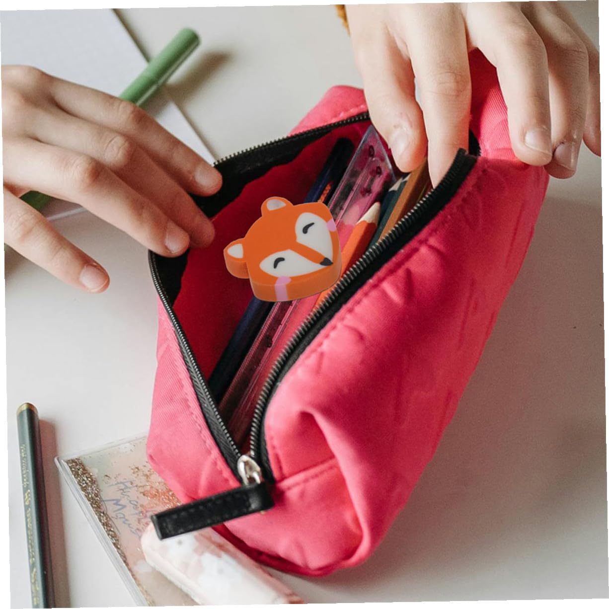 100 pezzi Mini Gomme da Cancellare a di Volpe Gomme Kawaii Morbide per Scuola e Ufficio Regali e Ricompense Divertenti per Studenti per Cancelleria e Progetti Artistici