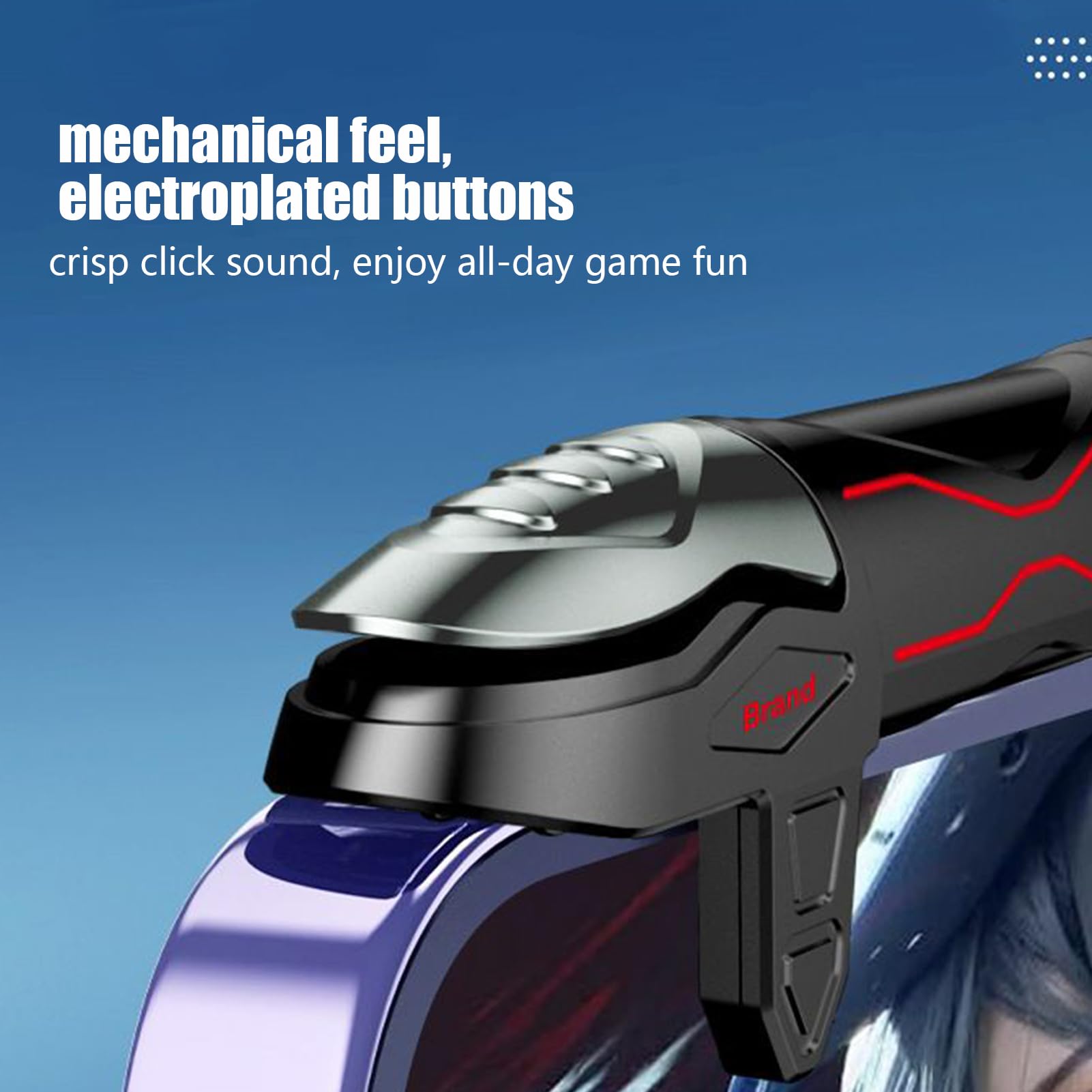 Trigger mobile – Controller in metallo a ritardo zero, potenziatore di gioco per telefono, controller per presa dello schermo, di gioco mobile con risposta immediata, grilletto ergonomico [video game]