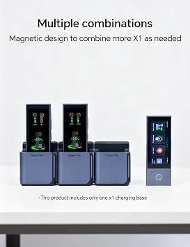 Timekettle X1 AI Translation Center Earbuds Charging Dock. Magnetic Stacking Design Saves Space, Ideal for Offices, Schools, and Multi-User environments.