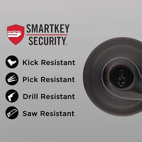 Miniatura 12 de Kwikset media manija para puerta, hacia la izquierda 788TNL RH 3 CP Tustin, 97880-679 Bronce veneciano