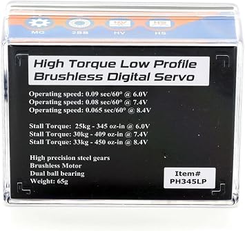 Powerhobby 345LP Low Profile High Torque/Voltage Servo WP