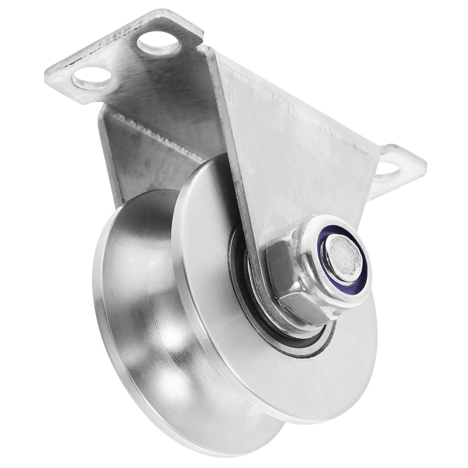 OSOLADY Pulley Hardware Tripod Track Wheels Machinery Pulley Block Pulleys for Rope Wall Ceiling Mount Pulleys Rope Pulley Wire Towing Wheel Track Pulleys Single Pulley Block Steel Silver