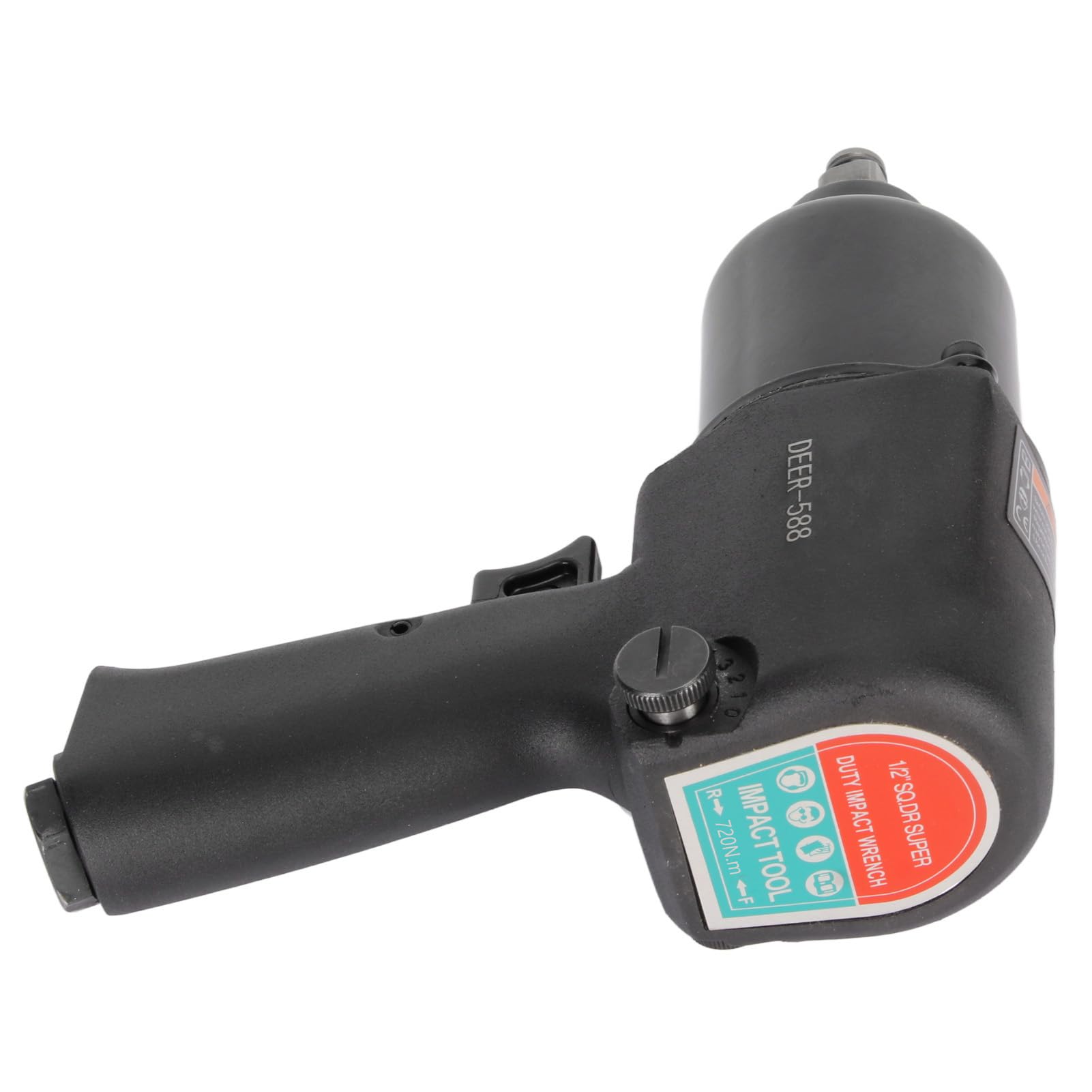 FTVOGUE Avvitatore a Percussione Pneumatico in Acciaio Legato 1/2 in Drive 720N·m 7800RPM Impugnatura Antiscivolo Facile Controllo della Torsione per Meccanici di Riparazione di Automobili