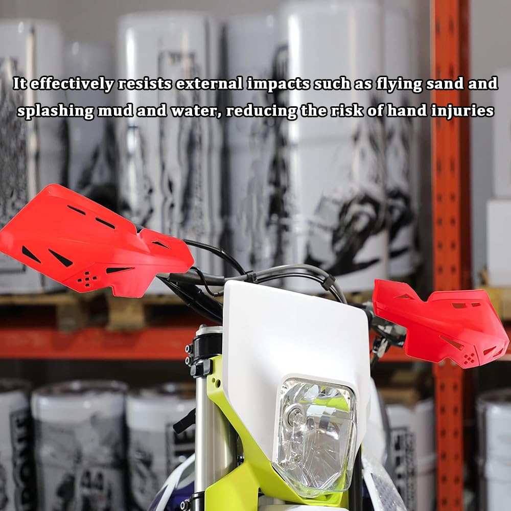 Paramani Moto per Husqvarna Fe 450 2016-2025, Antishock Antivento Impermeabile Durevole Motocicletta Paramani Flusso d'Aria Scudo,B