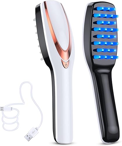 Peine láser para el crecimiento del cabello, sistema profesional de peine láser (sin LED), masajeador eléctrico del cuero cabelludo para el