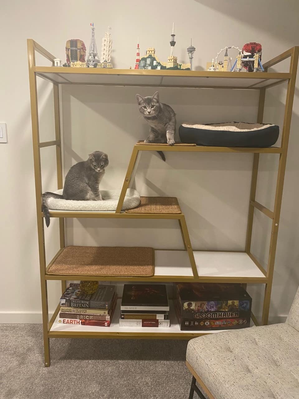 Cat tree bookcase, purrrfect