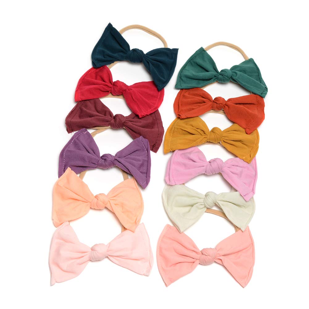 Nylon Bow Baby Headband Super Soft Hair Bands for Infants Hair Accessories