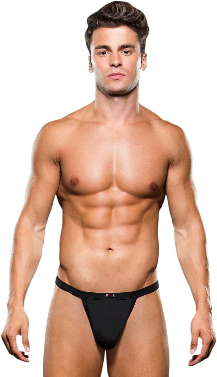 Baci Envy Medium/Large Black Microfiber Sport Thong