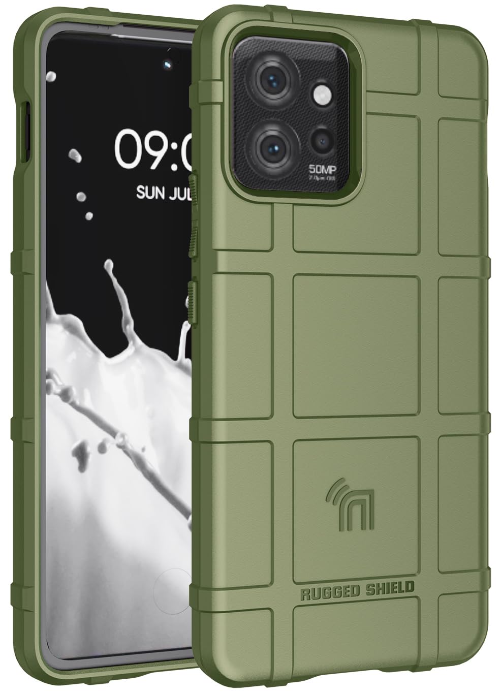 Nakedcellphone Case for Motorola ThinkPhone (2023), Special Ops Tactical Armor Rugged Shield Cover [Anti-Fingerprint, Matte Grip Texture] - Olive Green